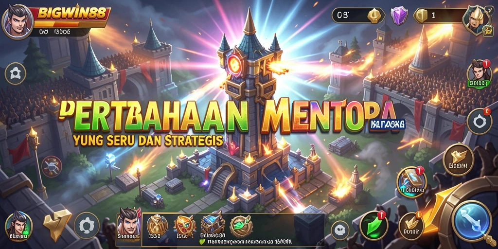 Tampilan permainan Tower Defense yang seru dalam BIGWIN88.