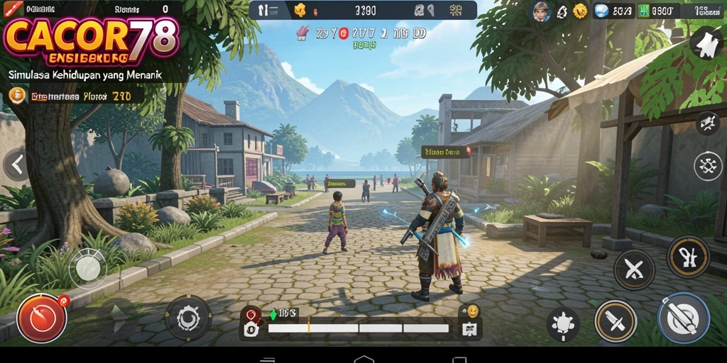 Tampilan gameplay <strong>CACOR78</strong> yang menarik dan penuh warna.