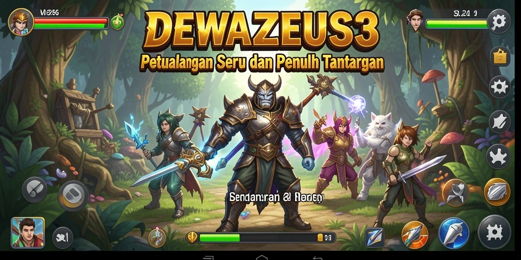 Tampilan gameplay seru dan menantang dari DEWAZEUS33.