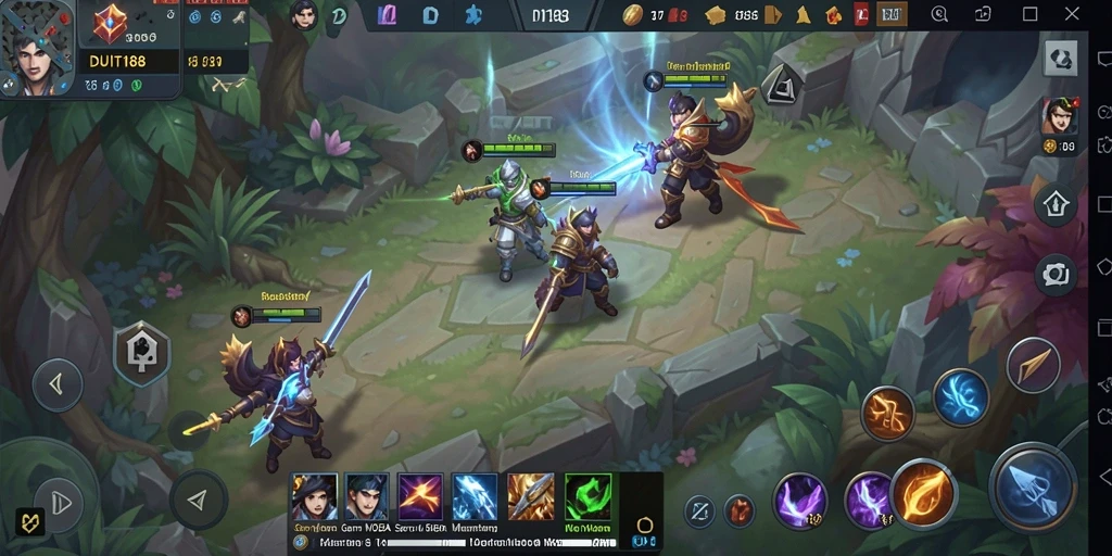 Screenshot gameplay DUIT188 menampilkan aksi seru dari pertempuran tim.