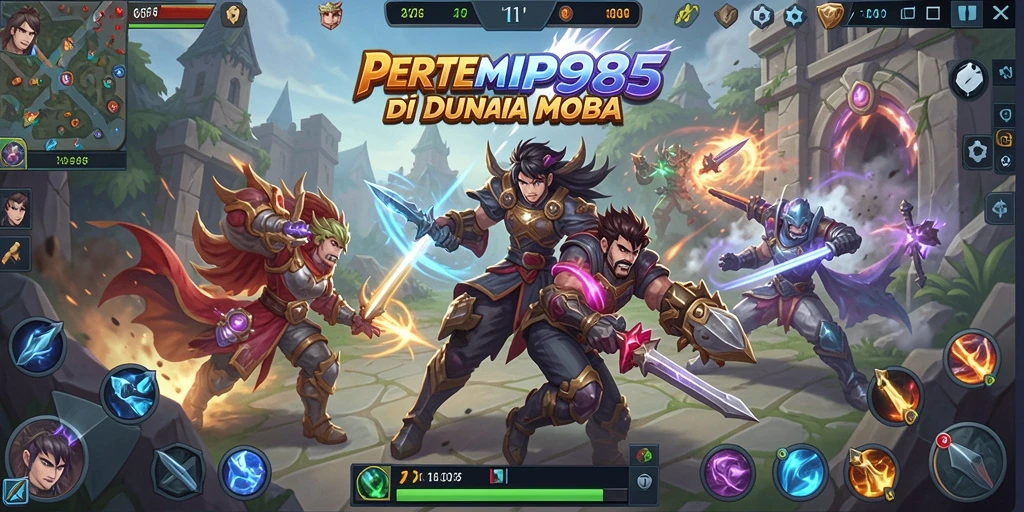 Gameplay seru di <strong>HOT985</strong> dengan aksi pertempuran MOBA yang mendebarkan.