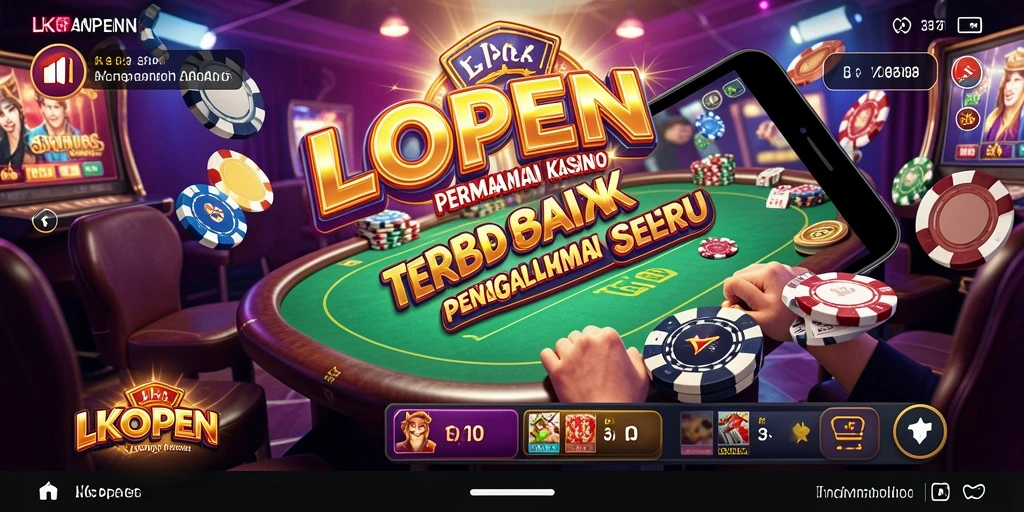 Tampilan gameplay menegangkan dan seru di aplikasi Kasino LKOPEN.