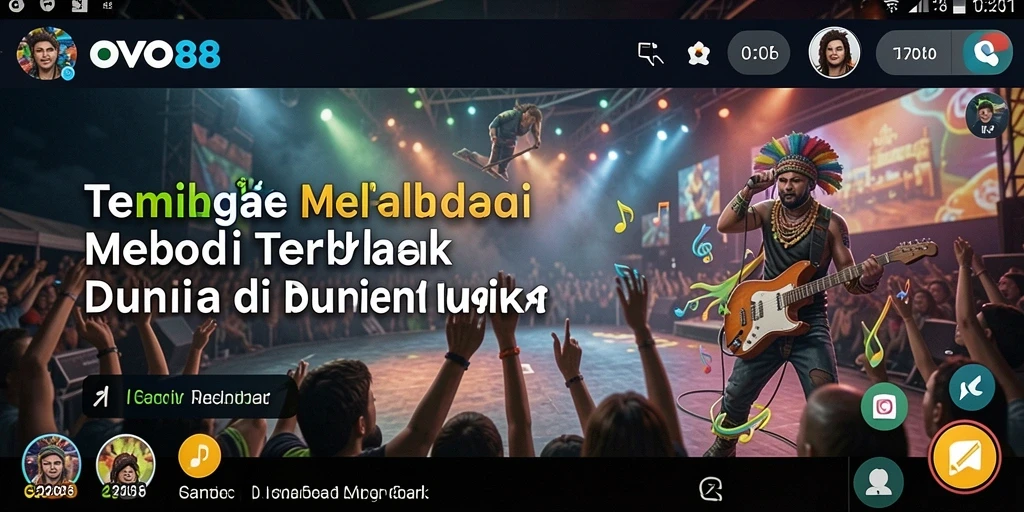 Screenshot OVO88 menunjukkan pengalaman menyenangkan bernyanyi dan berdansa.