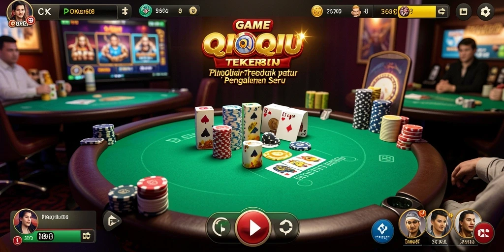 Tampilan gameplay seru POKER88 saat permainan QiuQiu berlangsung.