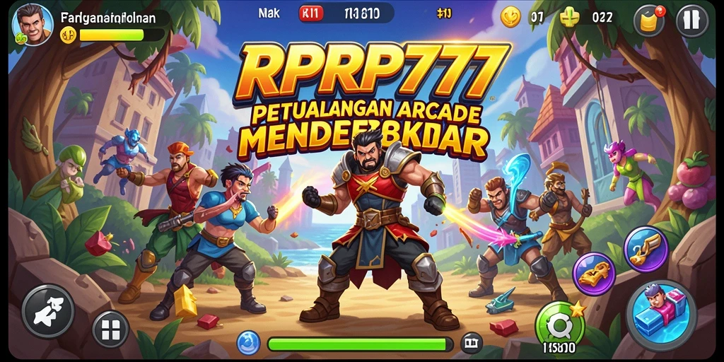 Tampilan gameplay seru dari RPRP777 dalam dunia arcade.