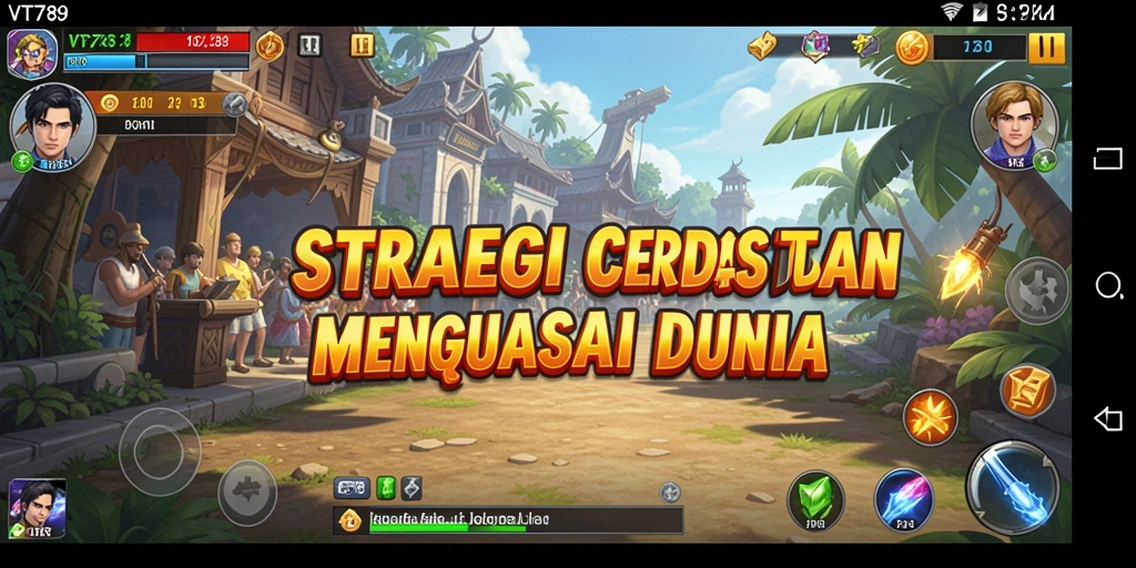 Screenshot gameplay VT789 menunjukkan pertempuran strategi mendebarkan.